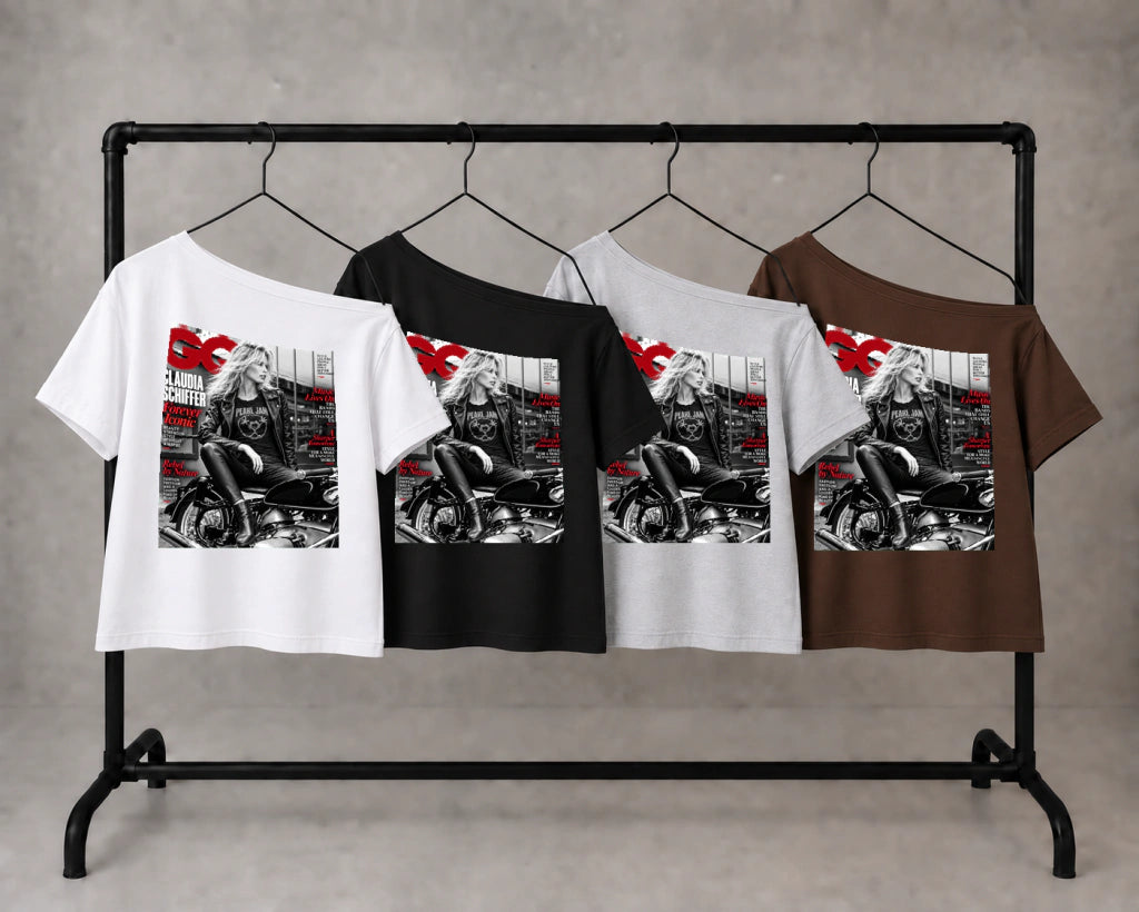 GQ claudia shiffer motorcycle
