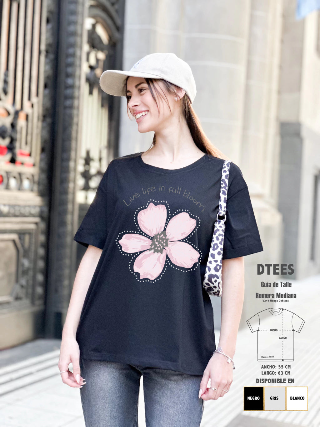 Live life in full bloom (strass)