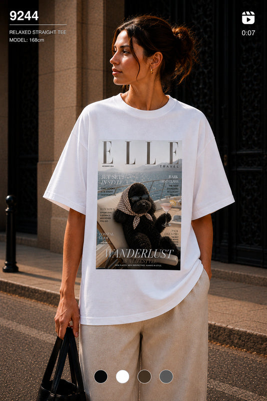 ELLE Perro pañuelo y copita