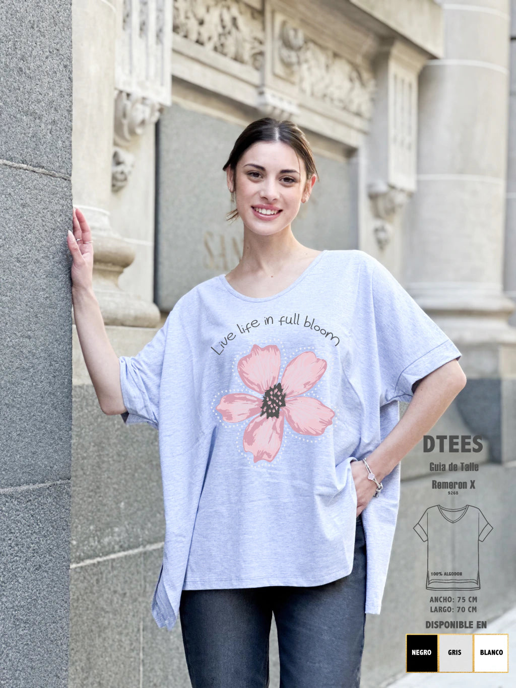 Live life in full bloom (strass)