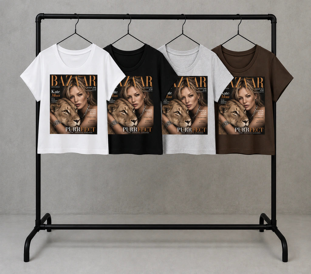 Bazaar kate moss lion