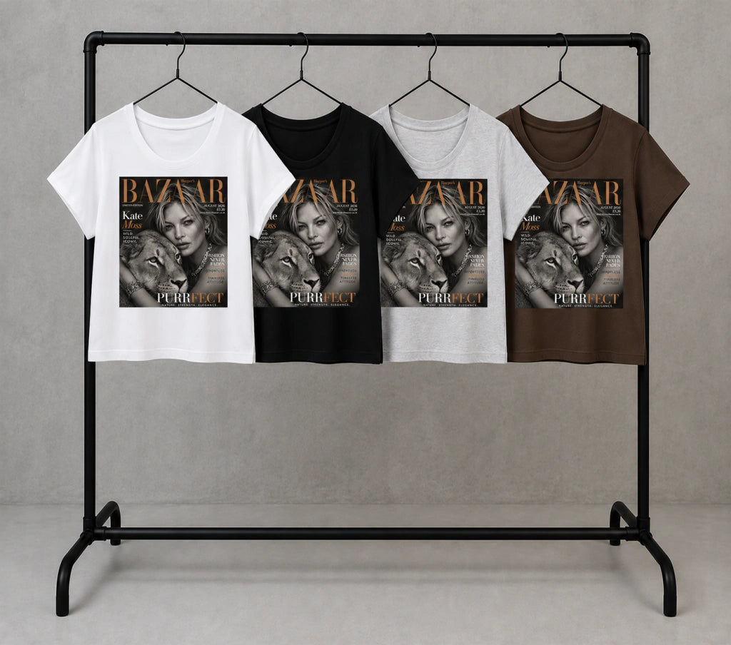 bazaar kate moss lion grey