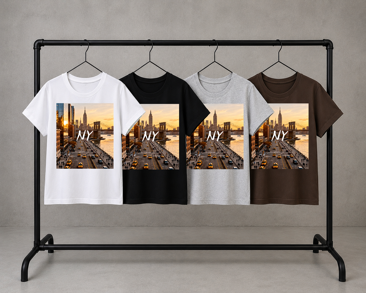 NEW YORK DTF-0150 — Remera mediana 9244 en cuatro colores