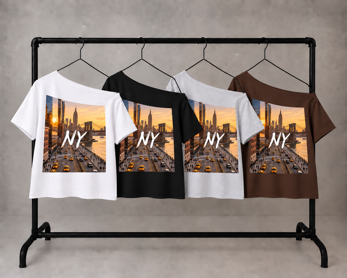 NEW YORK DTF-0150 — Remera cuello bote 9247 en cuatro colores