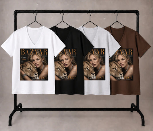 Bazaar kate moss lion