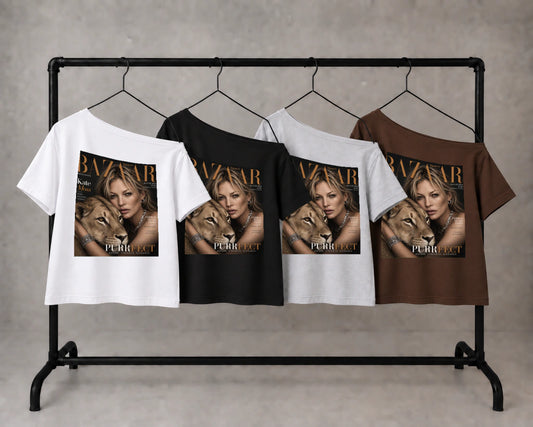 Bazaar kate moss lion