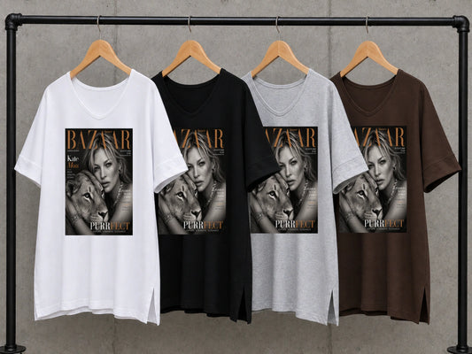 bazaar kate moss lion grey