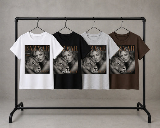bazaar kate moss lion grey