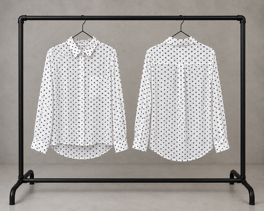 Camisa Lunares blanca