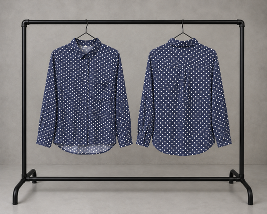 Camisa Lunares azul