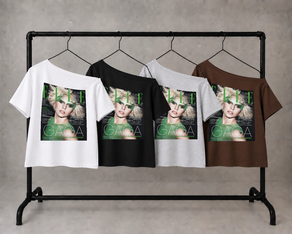 elle lady gaga green