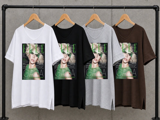 elle lady gaga green