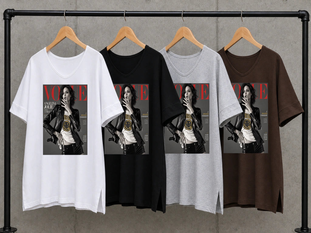 vogue anelina jolie nirvana tshirt